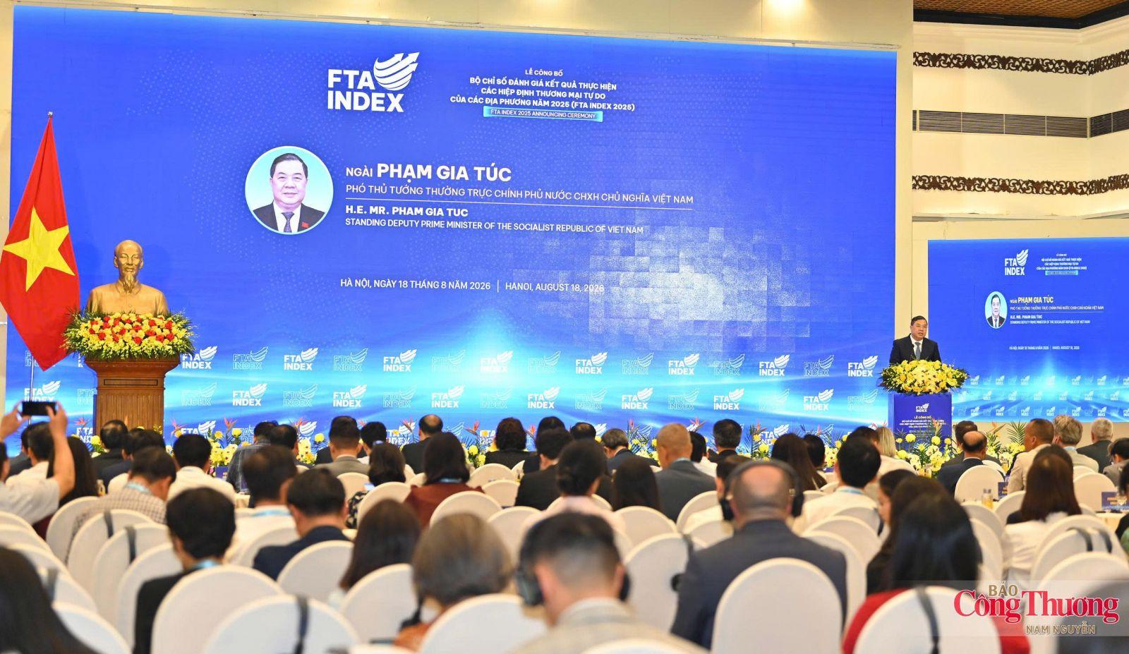 Lễ công bố Bộ chỉ số đánh giá kết quả thực thi Hiệp định thương mại tự do tại các địa phương năm 2025 - FTA Index năm 2025